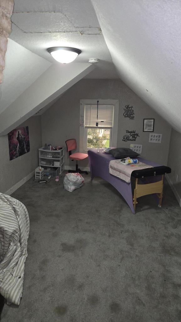 3240 N Richards St Unit 3242, Milwaukee, WI 53212 - game room with lofted ceiling and carpet flooring