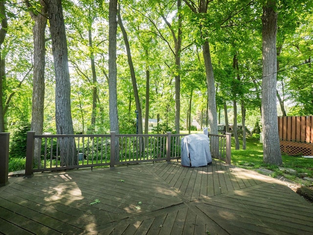 614 Decker Dr, West Bend, WI 53090 - wooden deck featuring area for grilling