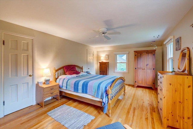 818 Ottawa Trl, Madison, WI 53711 - bedroom featuring light wood finished floors and a ceiling fan