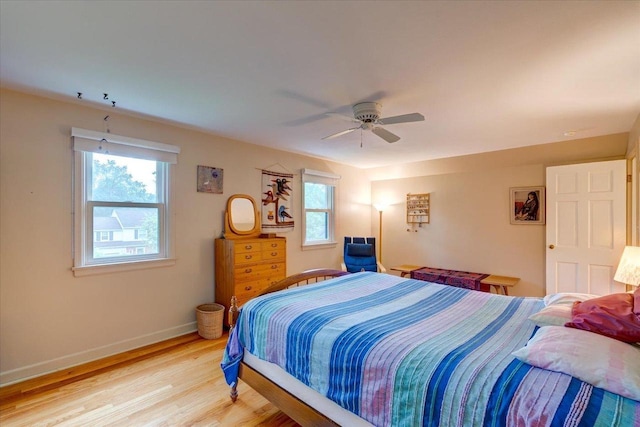 818 Ottawa Trl, Madison, WI 53711 - bedroom with light wood-style flooring and ceiling fan