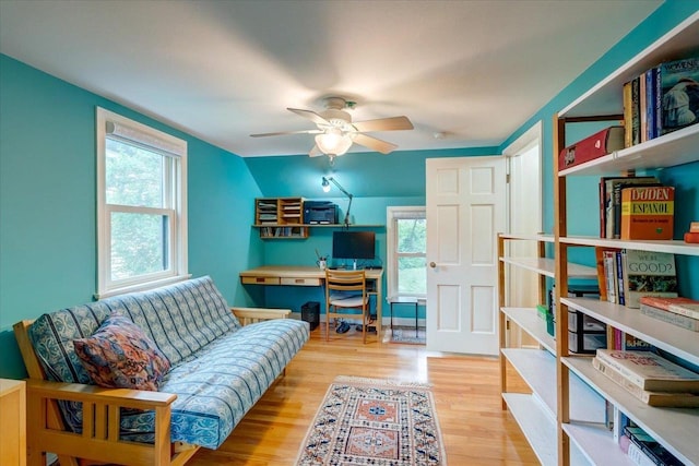 818 Ottawa Trl, Madison, WI 53711 - office featuring wood finished floors, plenty of natural light, and ceiling fan
