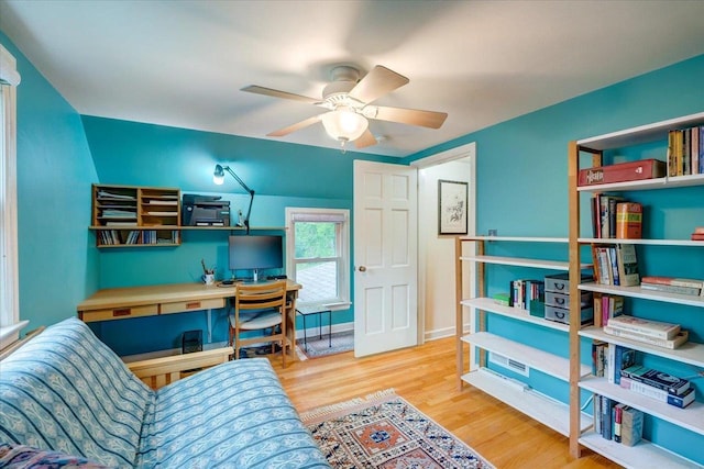 818 Ottawa Trl, Madison, WI 53711 - office with ceiling fan and wood finished floors