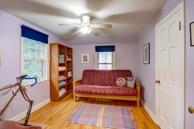 818 Ottawa Trl, Madison, WI 53711 - sitting room featuring light wood-style flooring and ceiling fan
