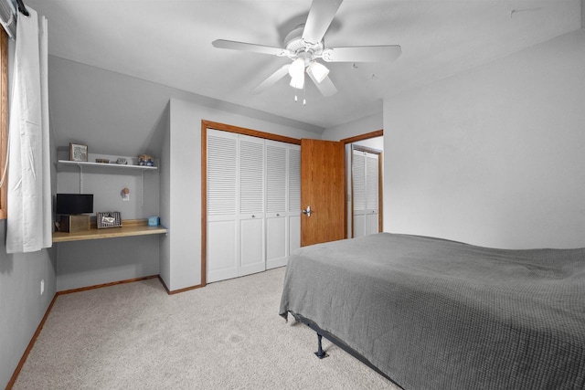 1341 Fieldstone Ct, Neenah, WI 54956 - bedroom with carpet floors, ceiling fan, and a desk