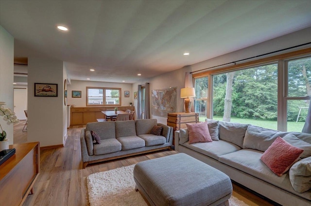 5043 Marathon Dr, Madison, WI 53705 - living area with light wood-style flooring and recessed lighting