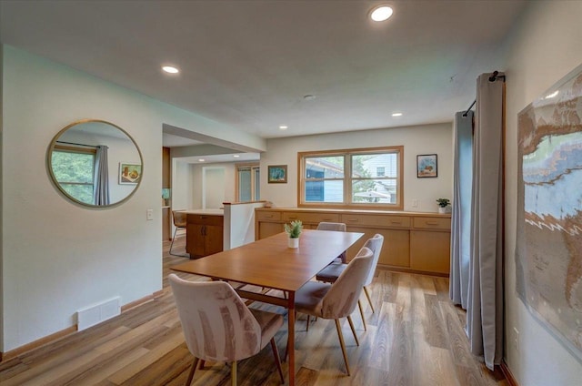 5043 Marathon Dr, Madison, WI 53705 - dining room with light wood-style flooring and recessed lighting