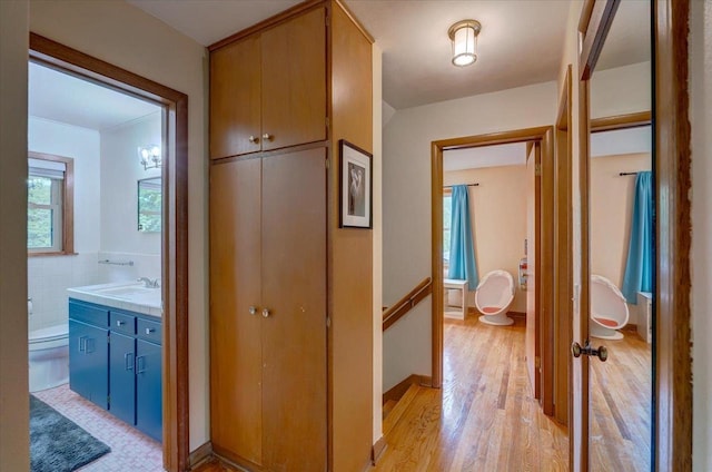 5043 Marathon Dr, Madison, WI 53705 - corridor with light wood-type flooring