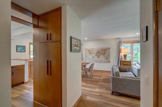 5043 Marathon Dr, Madison, WI 53705 - corridor with light wood-style floors and recessed lighting