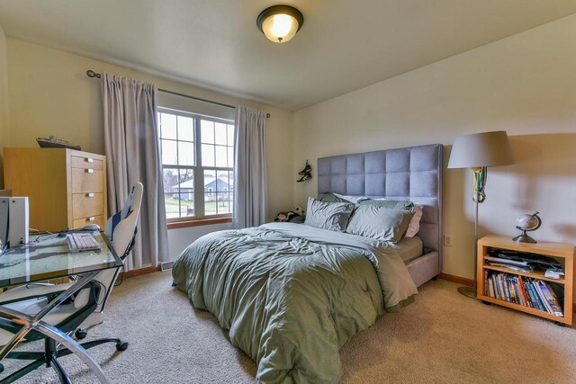431 Thurow Dr, Oconomowoc, WI 53066 - bedroom with light colored carpet and an office area