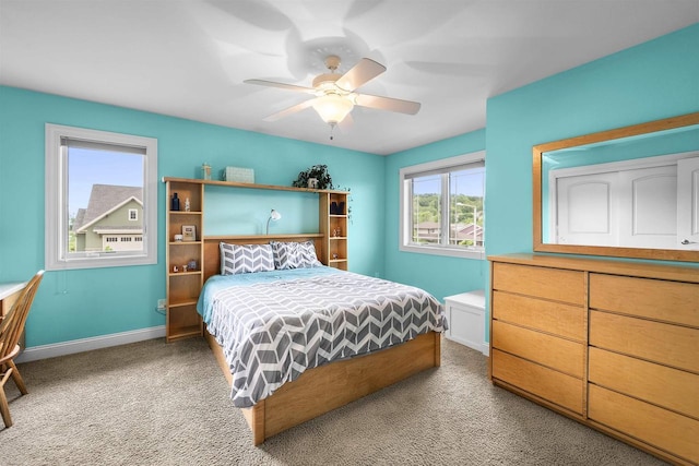 7131 Caneel Trl, Middleton, WI 53562 - carpeted bedroom featuring baseboards and ceiling fan
