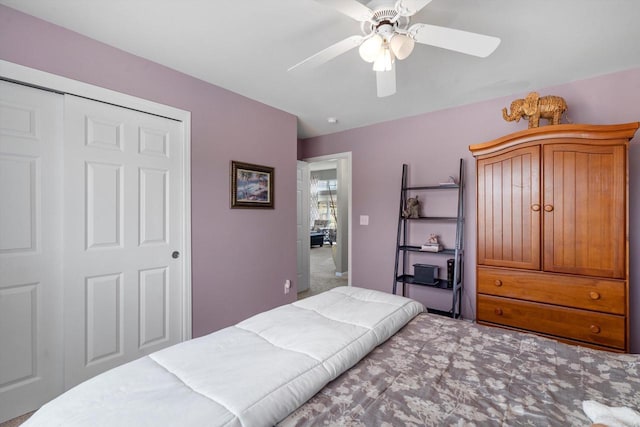 3259 Emmertsen Rd, Racine, WI 53406 - carpeted bedroom with ceiling fan