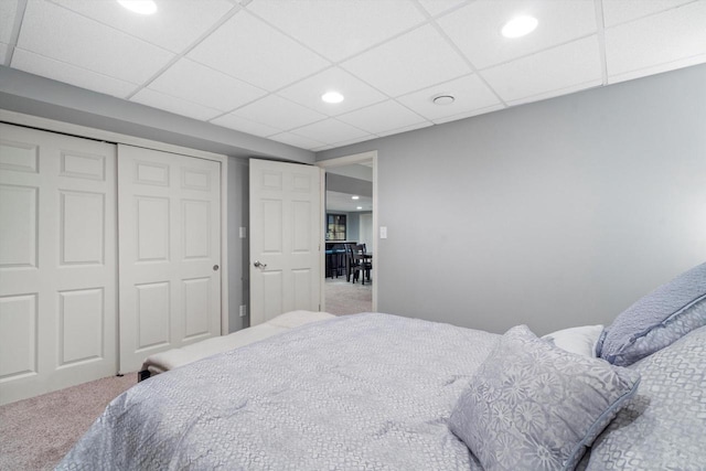 3259 Emmertsen Rd, Racine, WI 53406 - carpeted bedroom with recessed lighting and a closet
