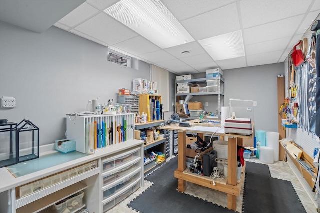 3259 Emmertsen Rd, Racine, WI 53406 - home office featuring a drop ceiling