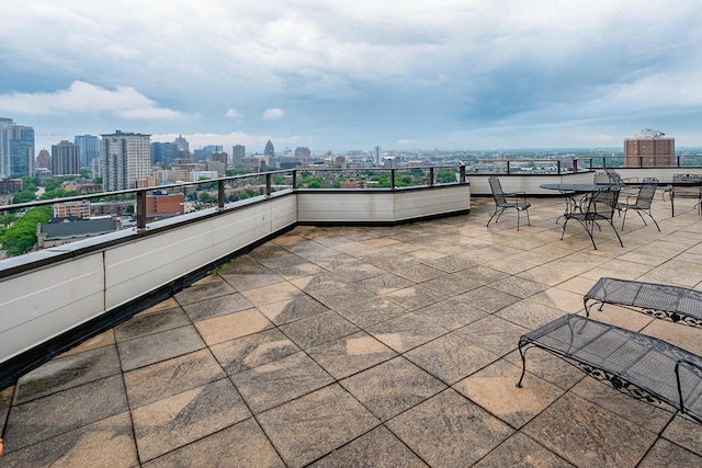 1633 N Prospect Ave Unit 18F, Milwaukee, WI 53202 - patio / terrace with a city view