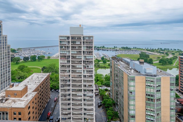 1633 N Prospect Ave Unit 18F, Milwaukee, WI 53202 - view of apartment building / complex with a water view and a view of city