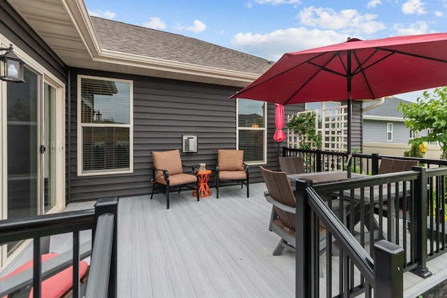 N9225 Constellation Dr, Appleton, WI 54915 - deck featuring outdoor dining area