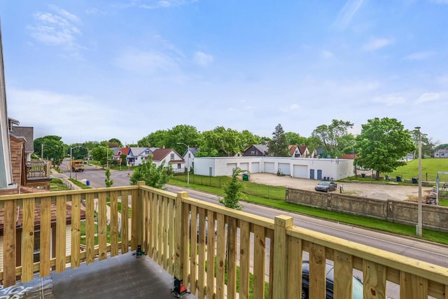 3425 N 20th St, Milwaukee, WI 53206 - wooden deck featuring a residential view