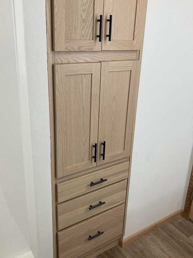 501 View St, Tomah, WI 54660 - detailed view of wood finished floors and baseboards