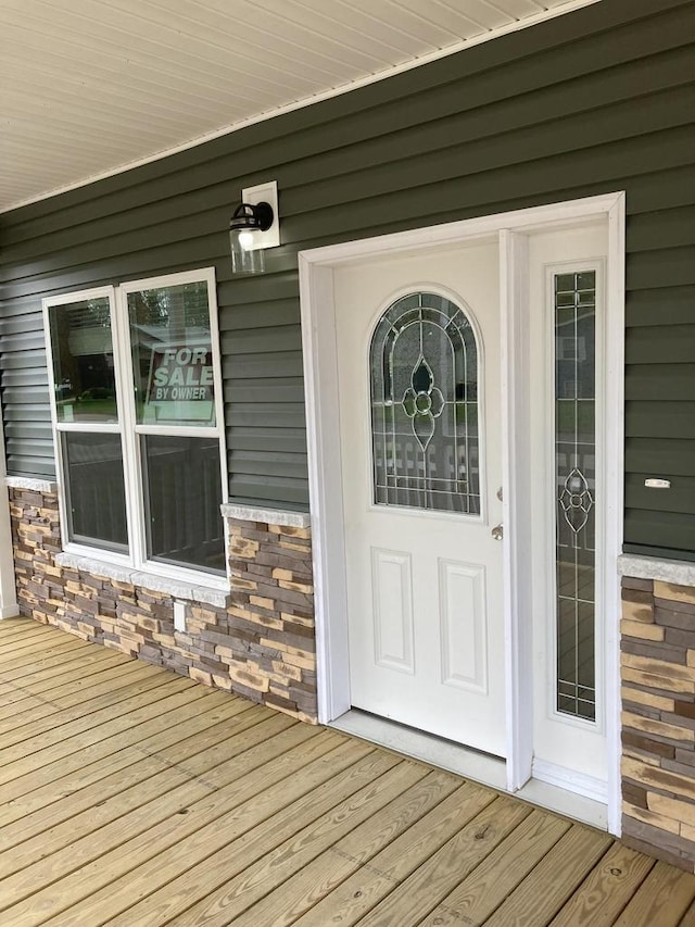 501 View St, Tomah, WI 54660 - view of exterior entry with stone siding