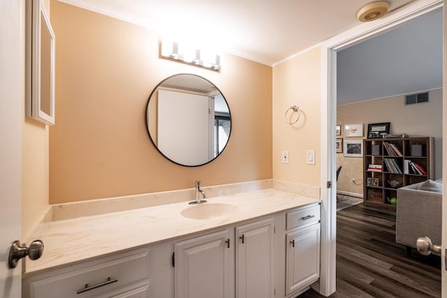 1906 E Shorewood Blvd Unit 250, Shorewood, WI 53211 - bathroom with vanity and wood finished floors