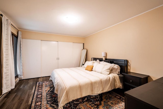 1906 E Shorewood Blvd Unit 250, Shorewood, WI 53211 - bedroom with dark wood-style flooring and a closet