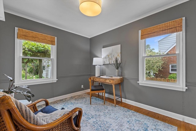 10836 W Fiebrantz Ave, Wauwatosa, WI 53222 - office space featuring plenty of natural light, ornamental molding, and wood finished floors