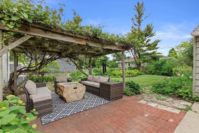 10836 W Fiebrantz Ave, Wauwatosa, WI 53222 - view of patio / terrace featuring outdoor lounge area and a pergola