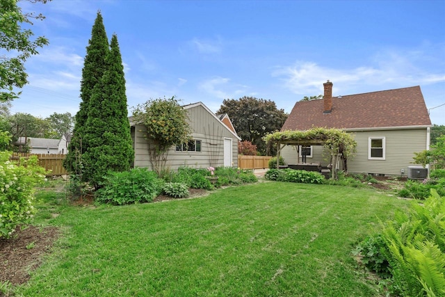 10836 W Fiebrantz Ave, Wauwatosa, WI 53222 - view of yard featuring an outdoor living space and a pergola
