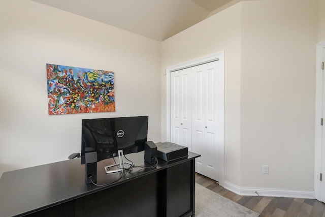 12907 78th Pl, Bristol, WI 53104 - office featuring wood finished floors and baseboards