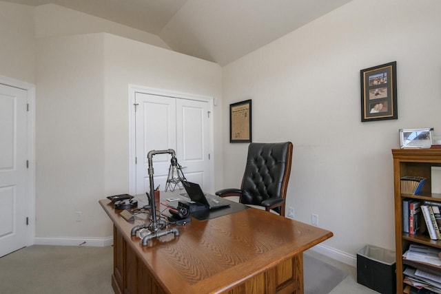 12907 78th Pl, Bristol, WI 53104 - office space featuring light carpet and vaulted ceiling