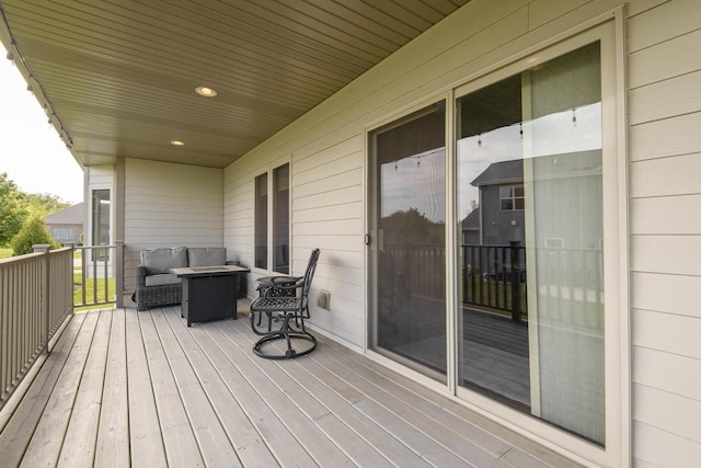 12907 78th Pl, Bristol, WI 53104 - deck featuring an outdoor living space