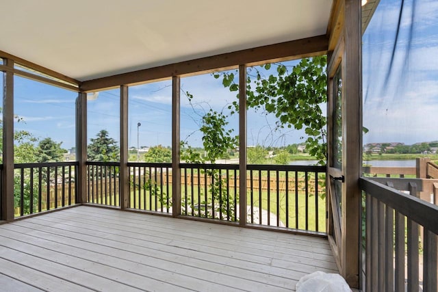 9414 Harvest Moon Ln, Verona, WI 53593 - unfurnished sunroom featuring plenty of natural light