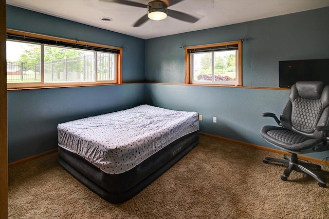 830 Violet Ln, Oregon, WI 53575 - bedroom featuring multiple windows and carpet floors