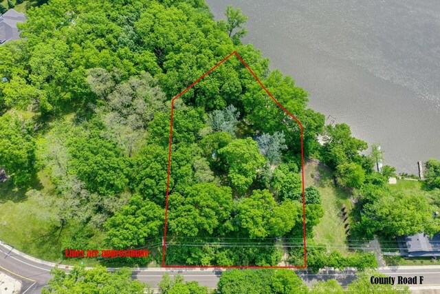 9034 N County Road F, Edgerton, WI 53534 - aerial view of property's location with property parcel outlined