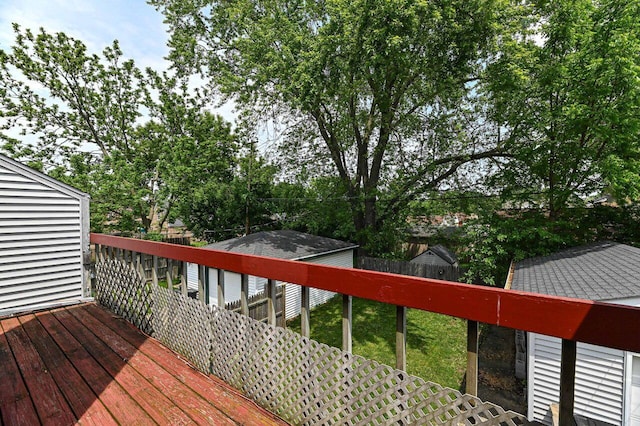 2517 Ashland Ave, Racine, WI 53403 - wooden terrace with a fenced backyard