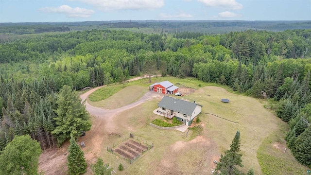 7684 E Moose Lake Rd, Solon Springs, WI 54873 - aerial view of property and surrounding area featuring a forest