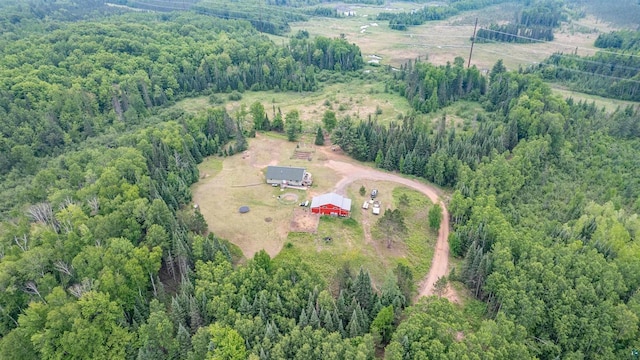 7684 E Moose Lake Rd, Solon Springs, WI 54873 - aerial overview of property's location with a forest and rural landscape