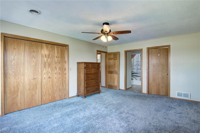 2207 127th St, New Richmond, WI 54017 - unfurnished bedroom featuring carpet floors, ceiling fan, and connected bathroom
