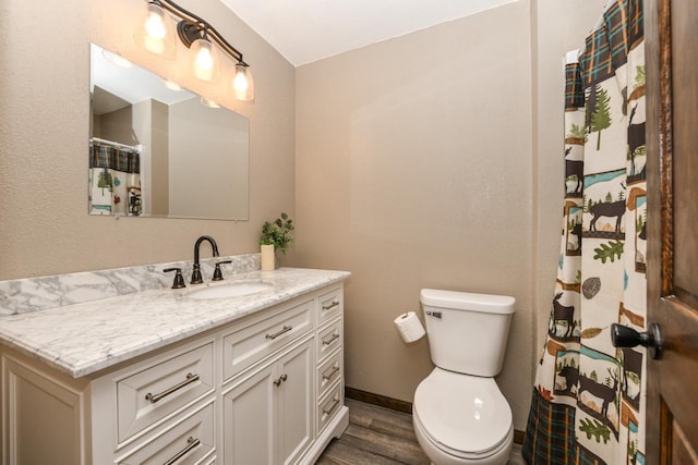 1557 Serena Ln, Burlington, WI 53105 - full bathroom with vanity and wood finished floors