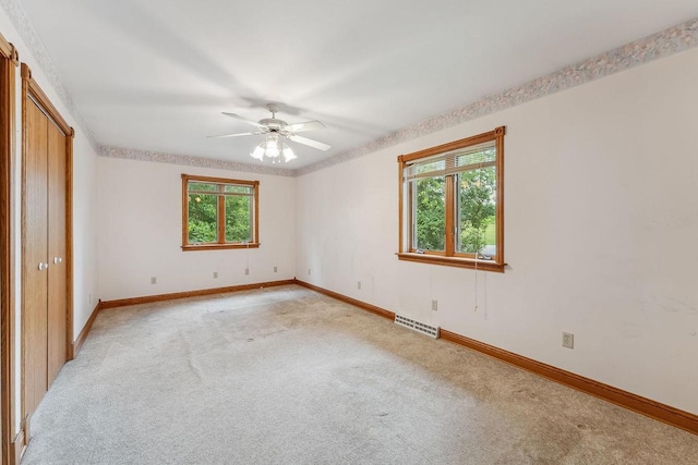 N3045 Lakeview Dr, Montello, WI 53949 - unfurnished room featuring light colored carpet and a ceiling fan