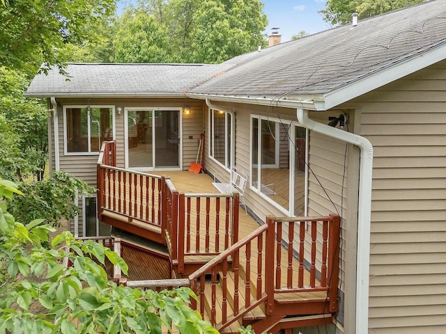N3045 Lakeview Dr, Montello, WI 53949 - view of wooden terrace