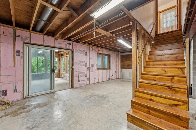N3045 Lakeview Dr, Montello, WI 53949 - basement featuring stairs