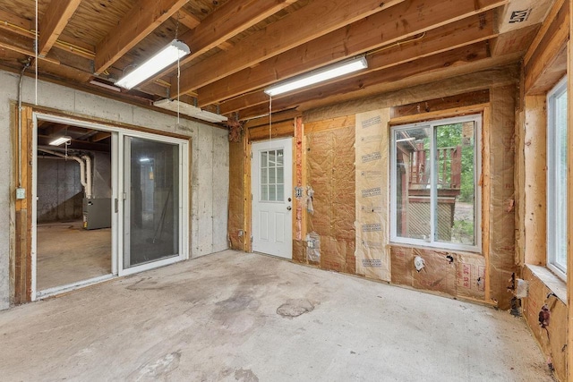 N3045 Lakeview Dr, Montello, WI 53949 - unfurnished sunroom featuring heating unit