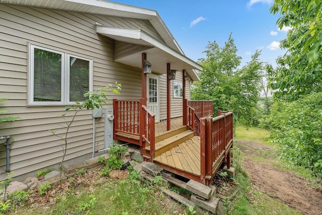 N3045 Lakeview Dr, Montello, WI 53949 - view of wooden deck