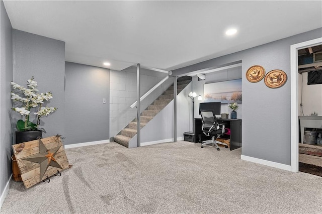 1516 Mitscher Ave, Eau Claire, WI 54701 - carpeted office featuring baseboards and recessed lighting