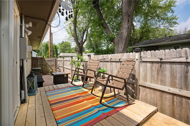 1516 Mitscher Ave, Eau Claire, WI 54701 - wooden deck featuring a fenced backyard