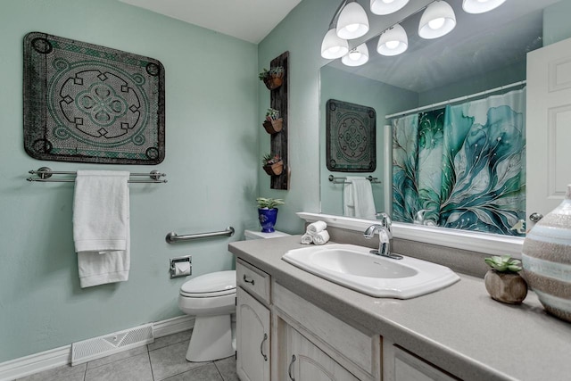 1801 N Mc Intosh Dr, Appleton, WI 54914 - full bathroom featuring vanity, tile patterned flooring, and curtained shower