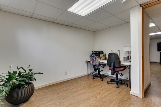 1801 N Mc Intosh Dr, Appleton, WI 54914 - office with light wood-style floors and a drop ceiling