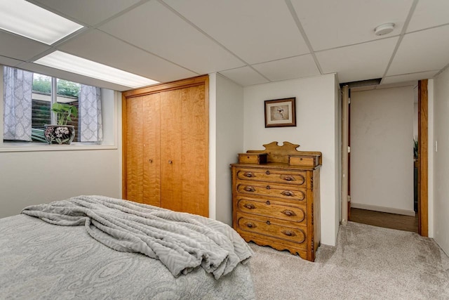 1801 N Mc Intosh Dr, Appleton, WI 54914 - carpeted bedroom featuring a paneled ceiling and a closet