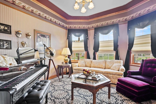 1020 Victorian Ln, Plover, WI 54467 - living area with a chandelier and wood finished floors
